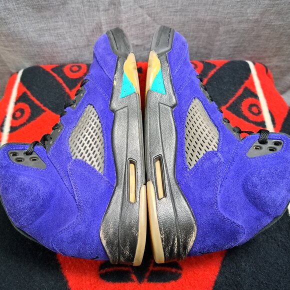 Size 10 Air Jordan 5 Retro Alternate Grape Purple Aqua Men’s (136027-500) - Picture 9 of 13